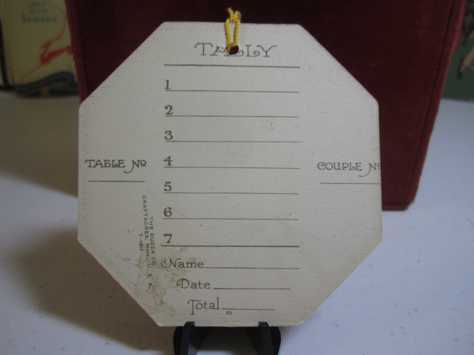 Art Deco 1920's-30's Die Cut Gold Gilded Buzza Bridge Tally Card ...