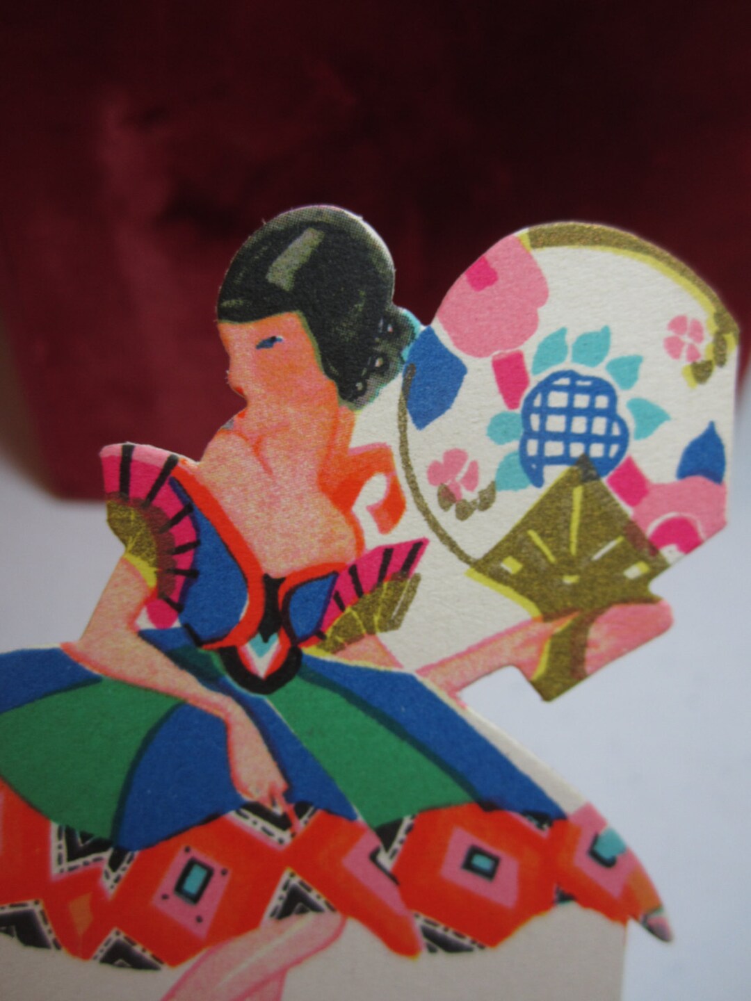 Art Deco 1920's Colorful Gold Gilded Die Cut Unused P.F. Volland Bridge ...