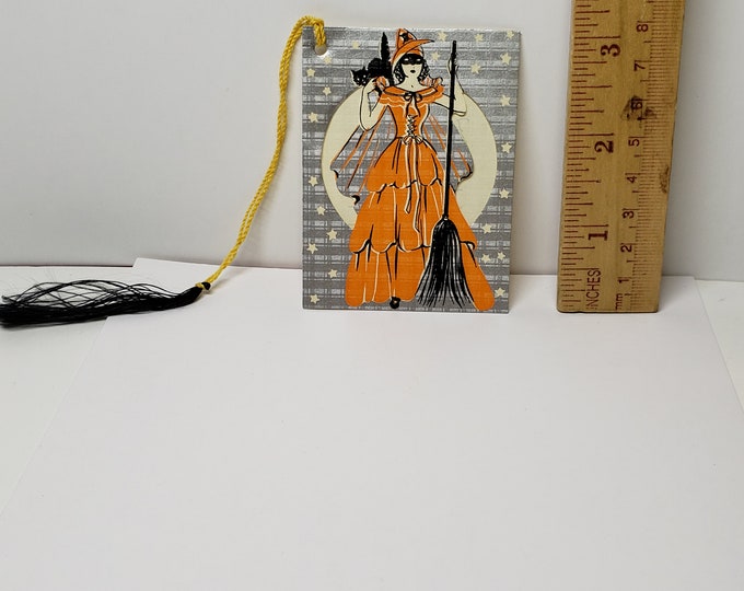 Vintage Unused 1930's Art Deco Die Cut Silver Gilded Halloween Bridge ...