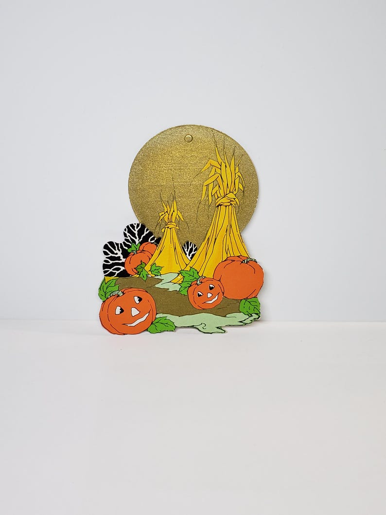 Art Deco 1930's Unused Die Cut Gold Gilded Halloween Bridge Tally Card ...