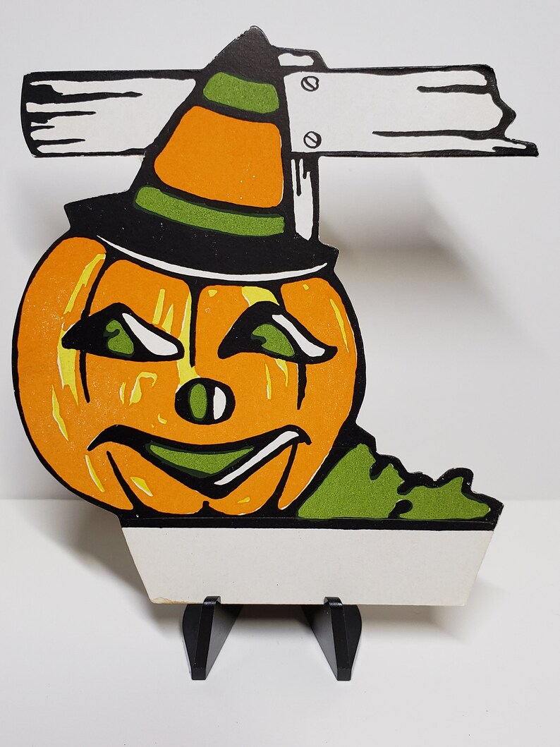 Unused Die Cut Colorful 1920's Whitney Halloween Place Card Jol Wearing ...