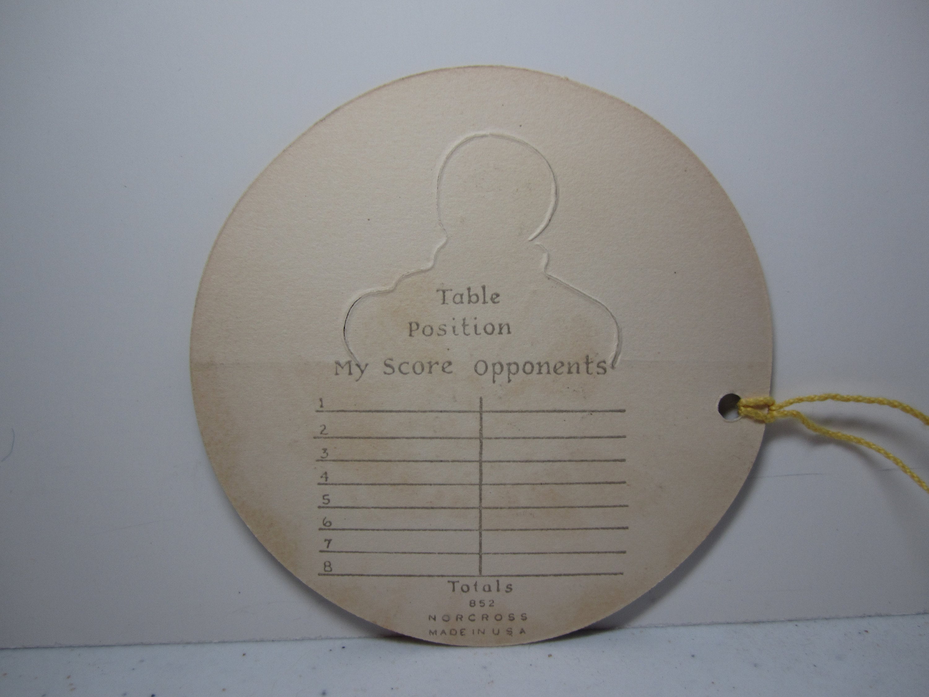 Very Pretty Unused Art Deco Die Cut Round Shaped Norcross 1930's Bridge ...