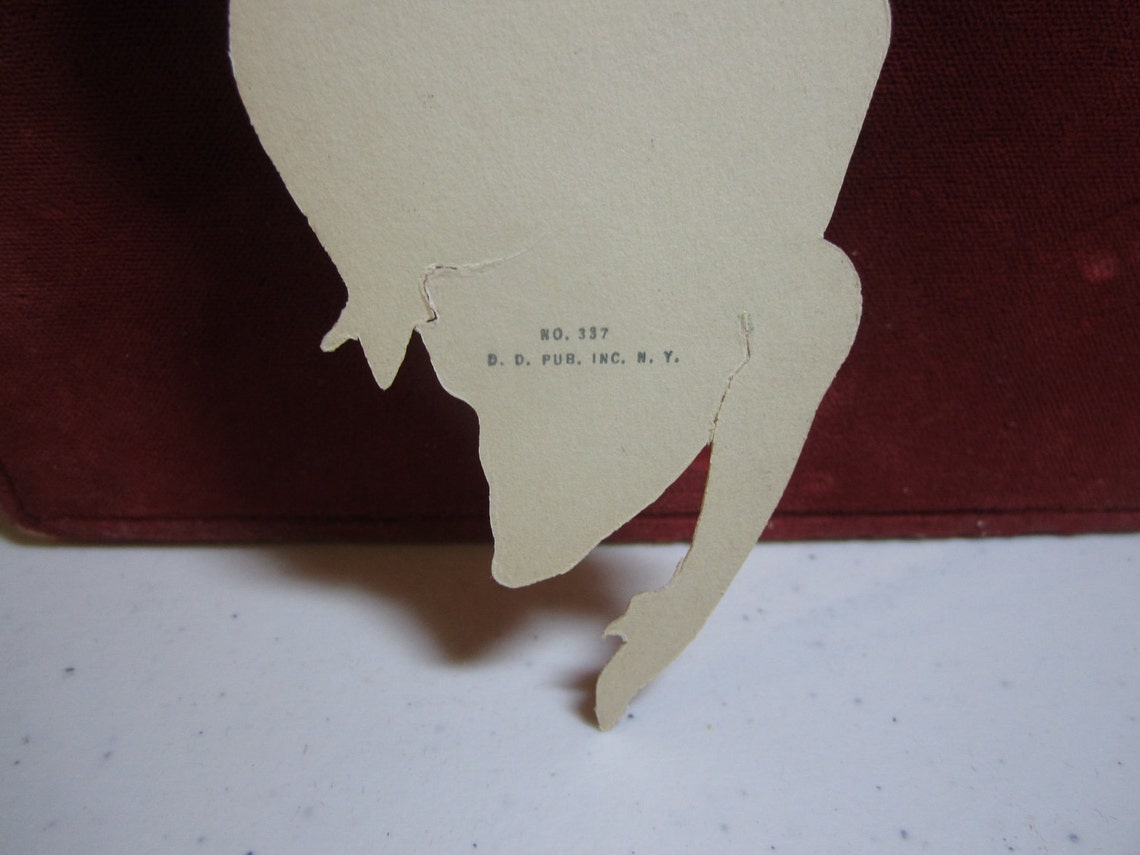 Vintage Unused 1920's-1930's Die Cut Art Deco Place Card Hand Colored ...