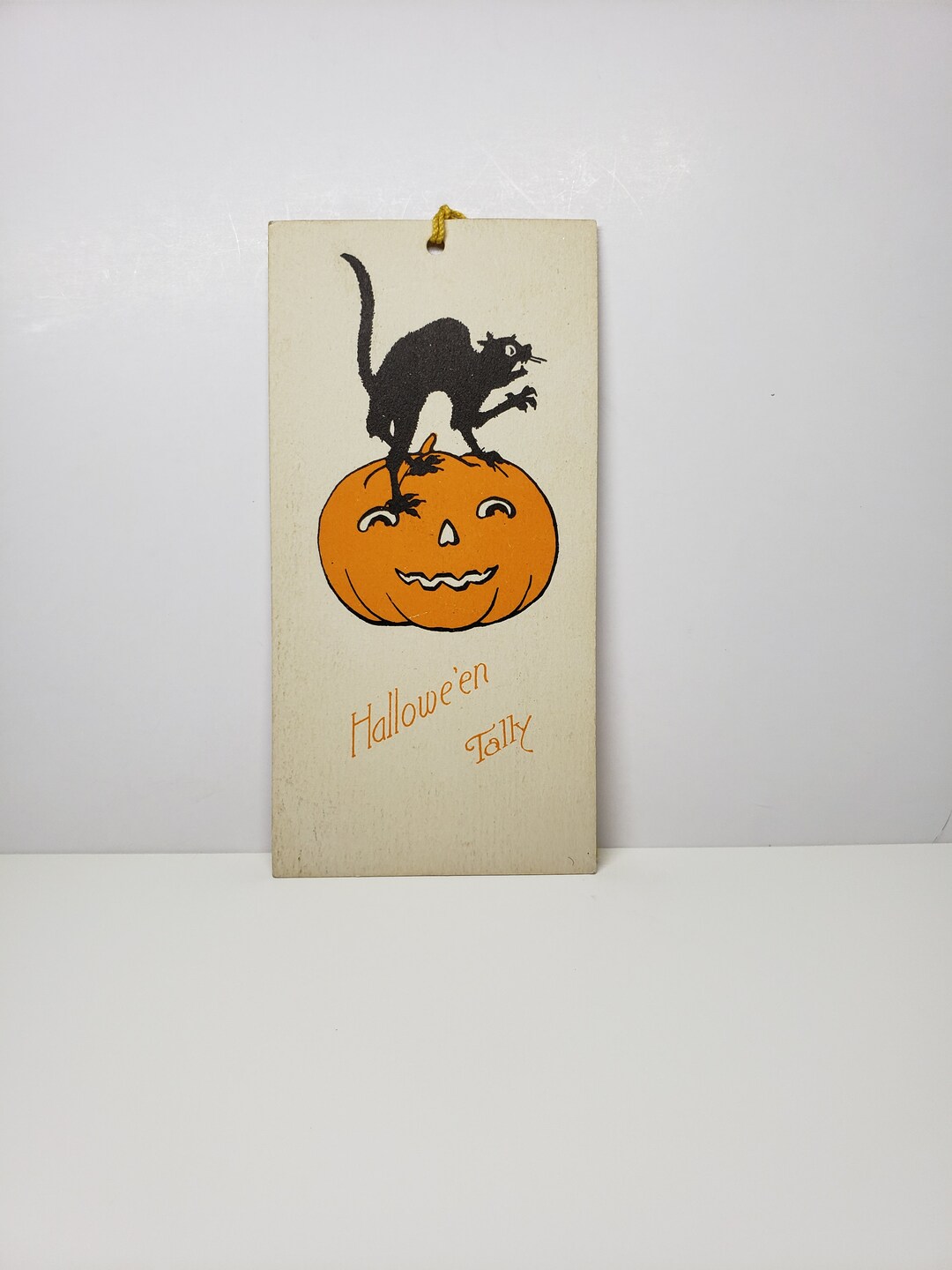 Vintage 1920's Unused Halloween Bridge Tally Jack O Lantern With ...