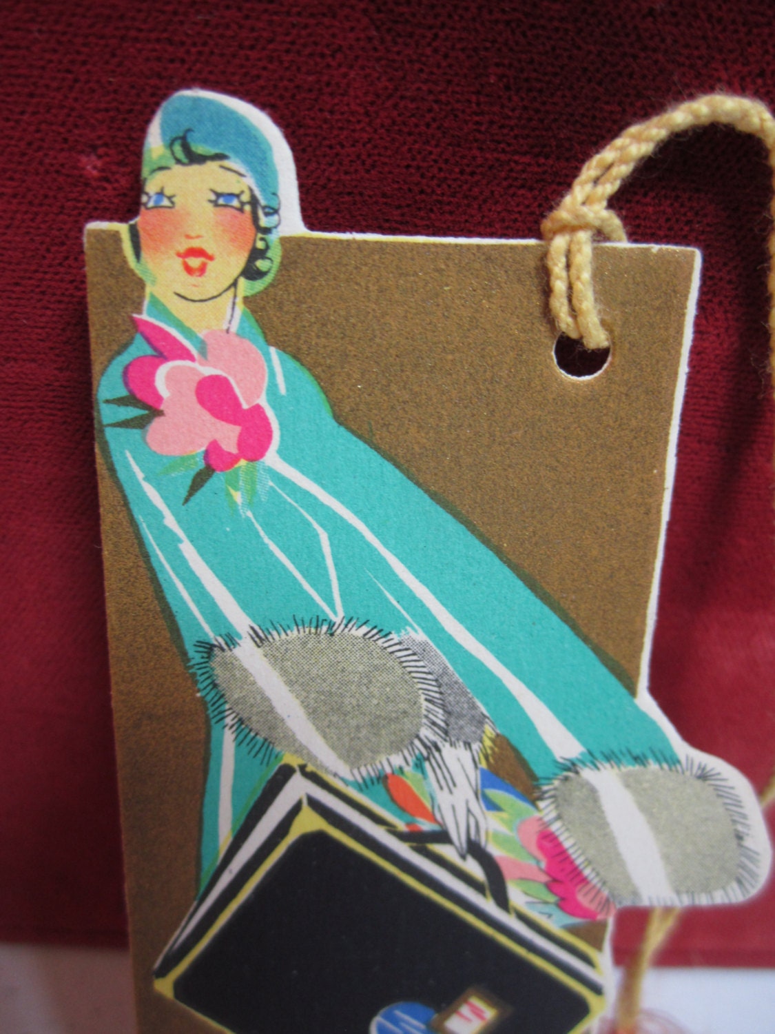 1920's Art Deco Die Cut Gold Gilded Unused Buzza Bridge Tally Card ...