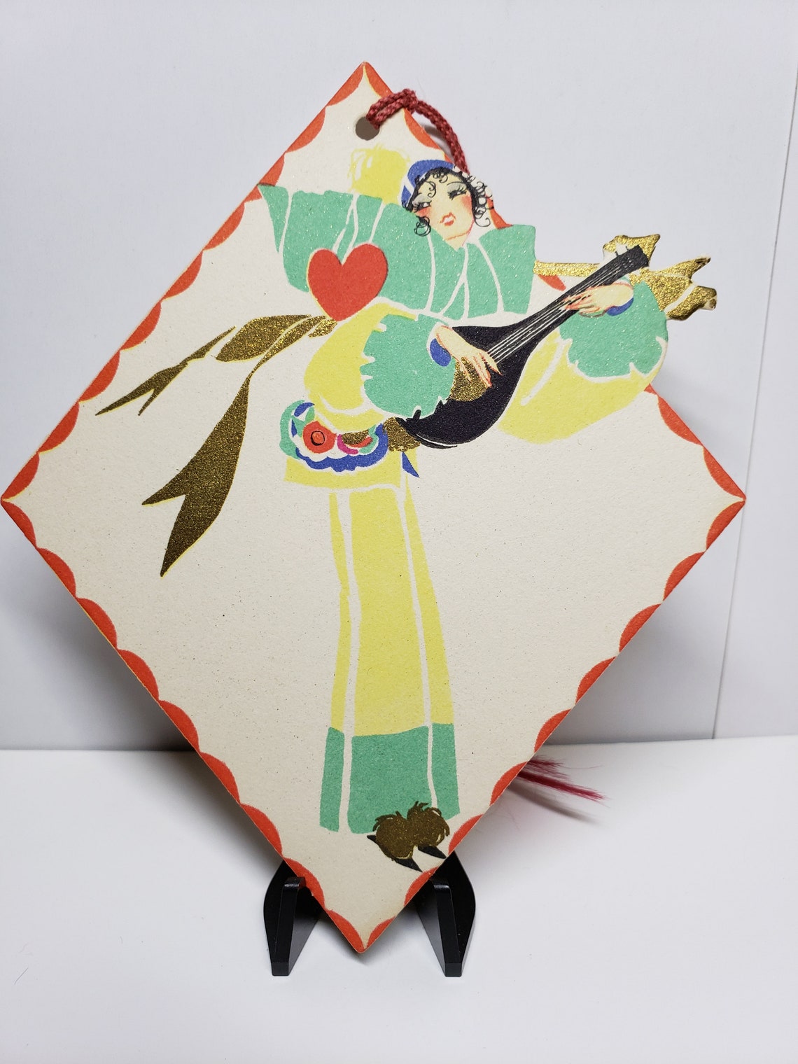 Art Deco Unused 1920's-30's Die Cut Gold Gilded Buzza Bridge Tally Card ...