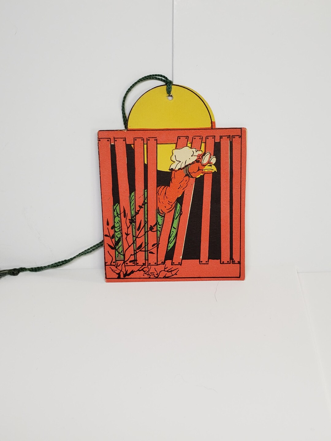 Vintage 1930's Unused Die Cut Art Deco Thanksgiving Bridge Tally Turkey ...