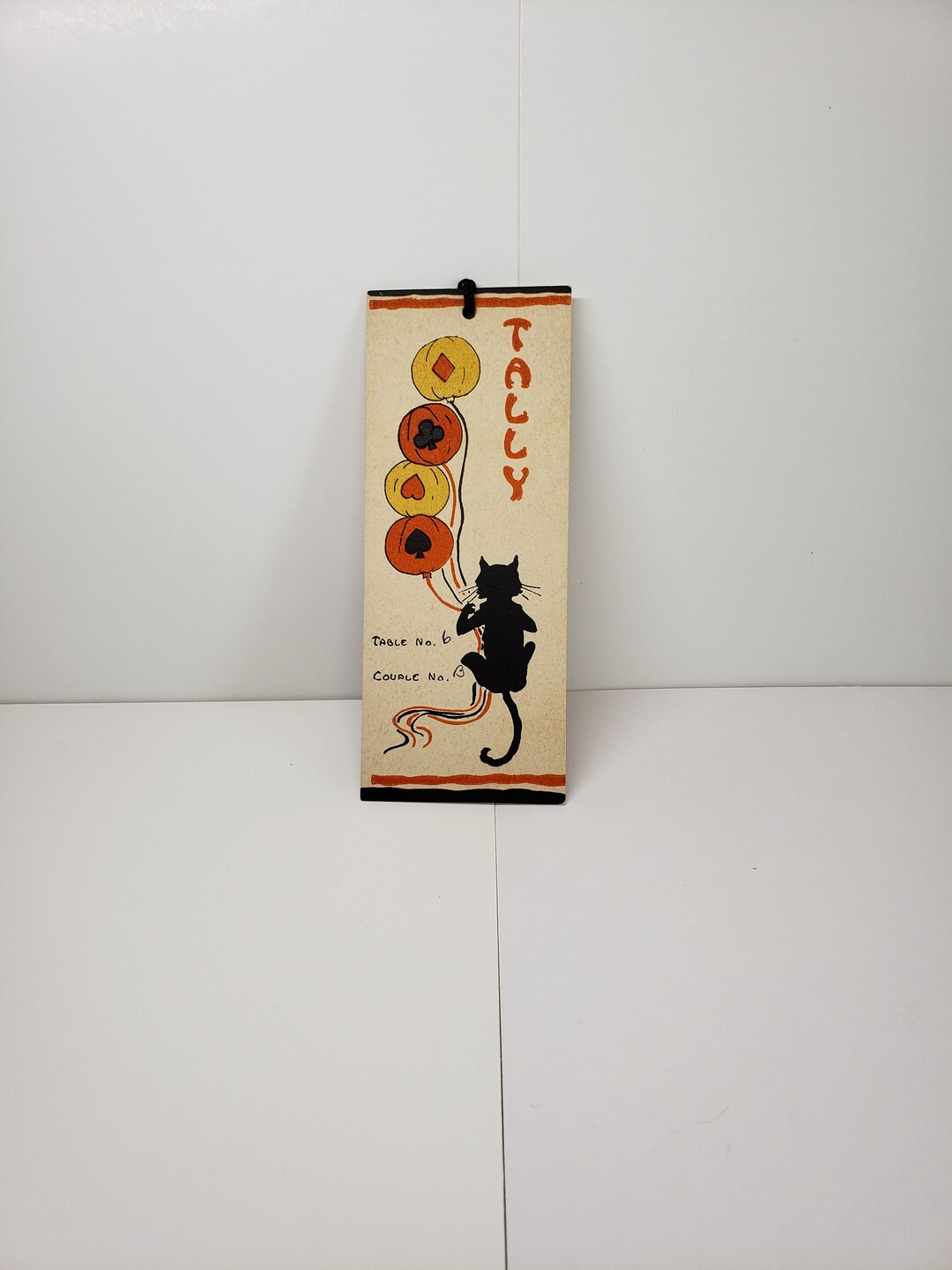 Art Deco Gibson 1920’s-30’s Halloween Bridge Tally Card Black Cat Holds ...