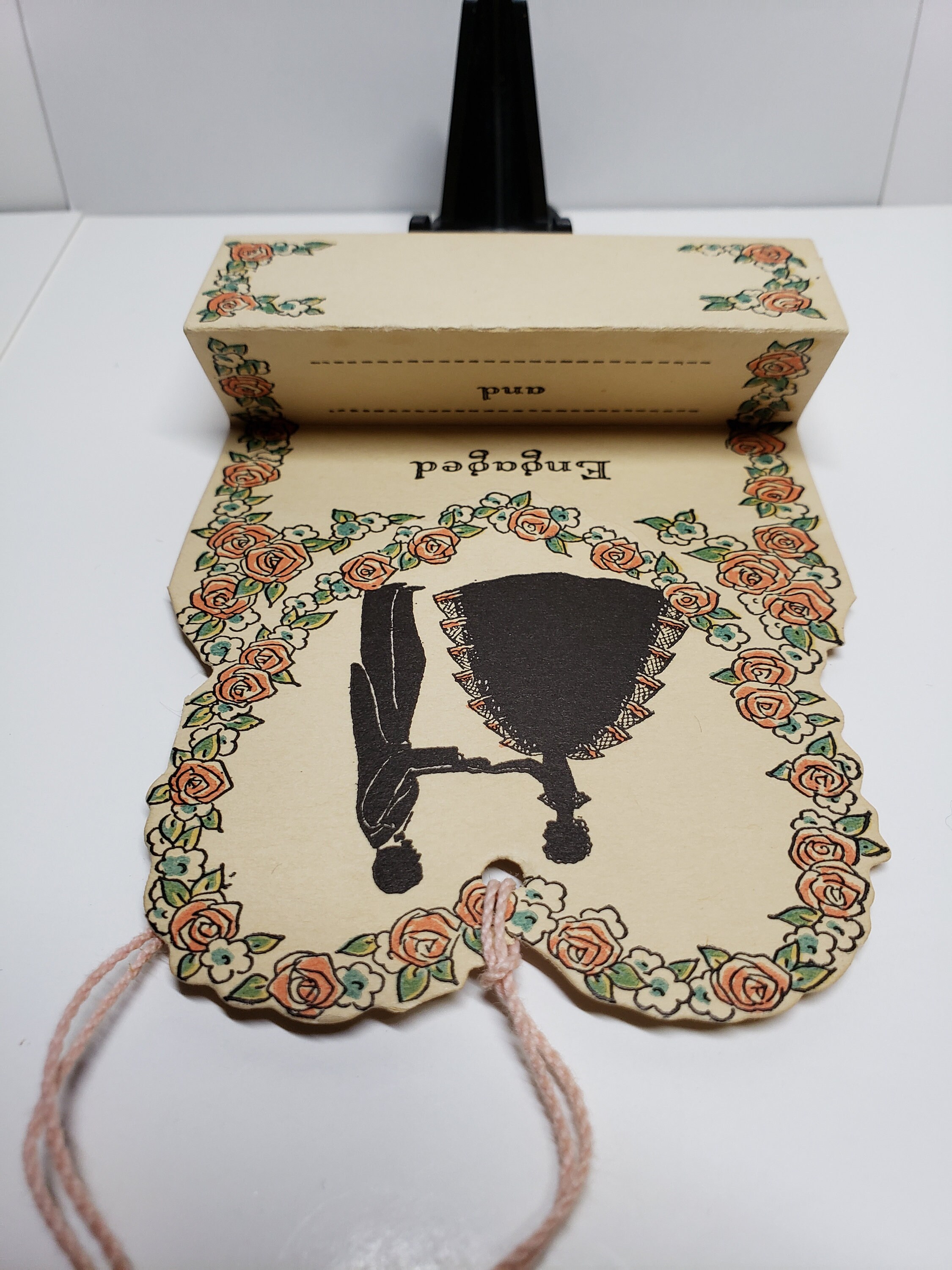 Vintage Unused 1930's Norcross Die Cut Heart Shaped Engagement Bridge ...