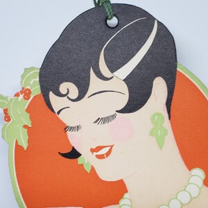 Art Deco Die Cut Unused Large 1920's-30's Christmas Bridge Tally ...