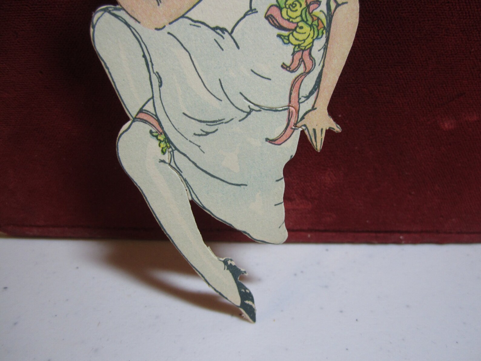 Vintage Unused 1920's-1930's Die Cut Art Deco Place Card Hand Colored ...
