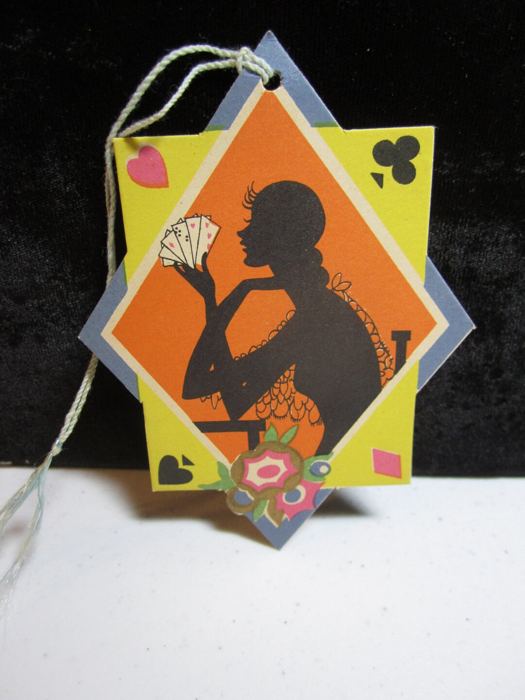 Gorgeous Art Deco 1920's-30's Bridge Tally Silhouette of Deco Lady ...