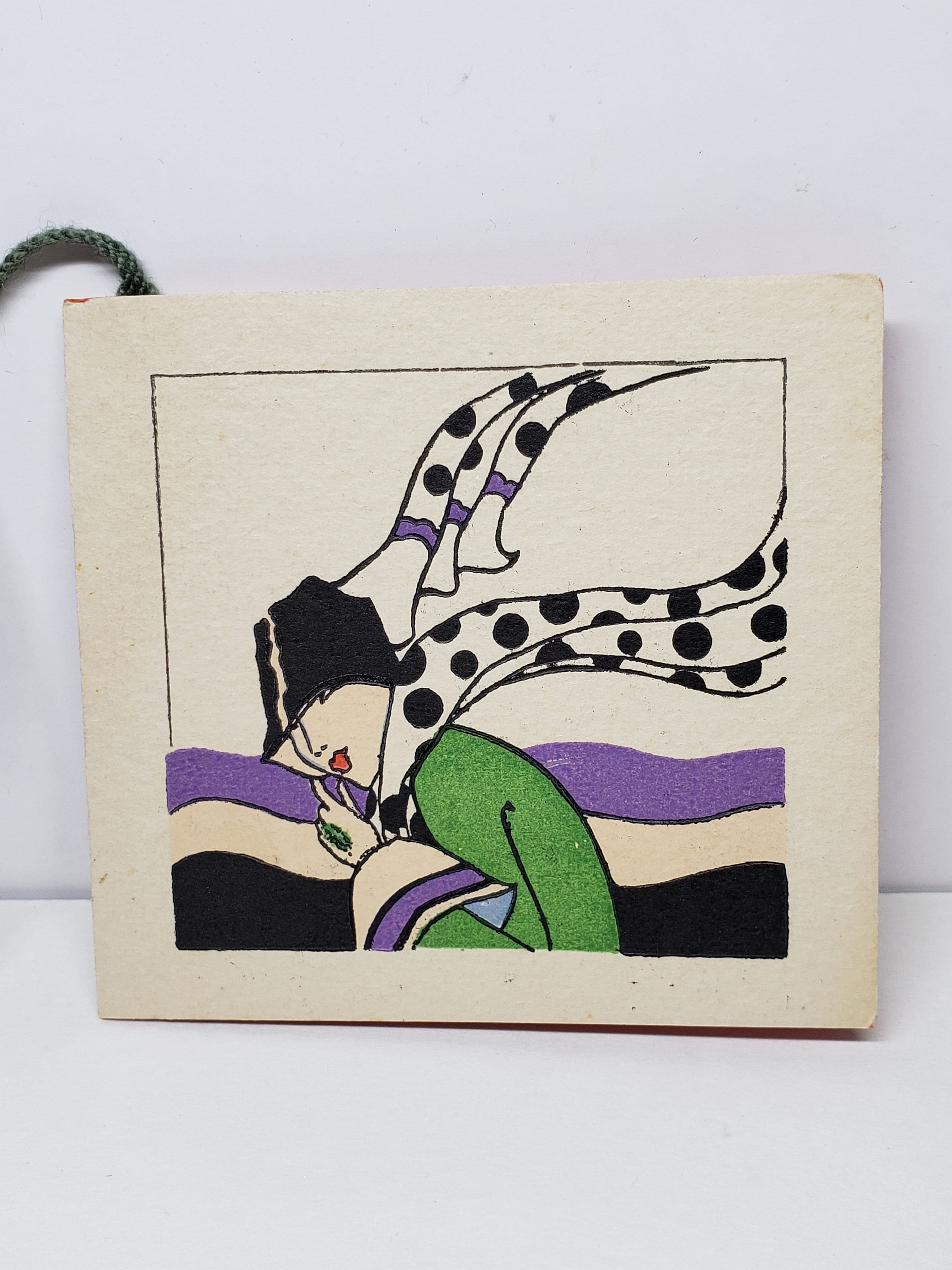 Gorgeous Unused Art Deco Gibson 1920's Bridge Tally Card Extreme Deco ...