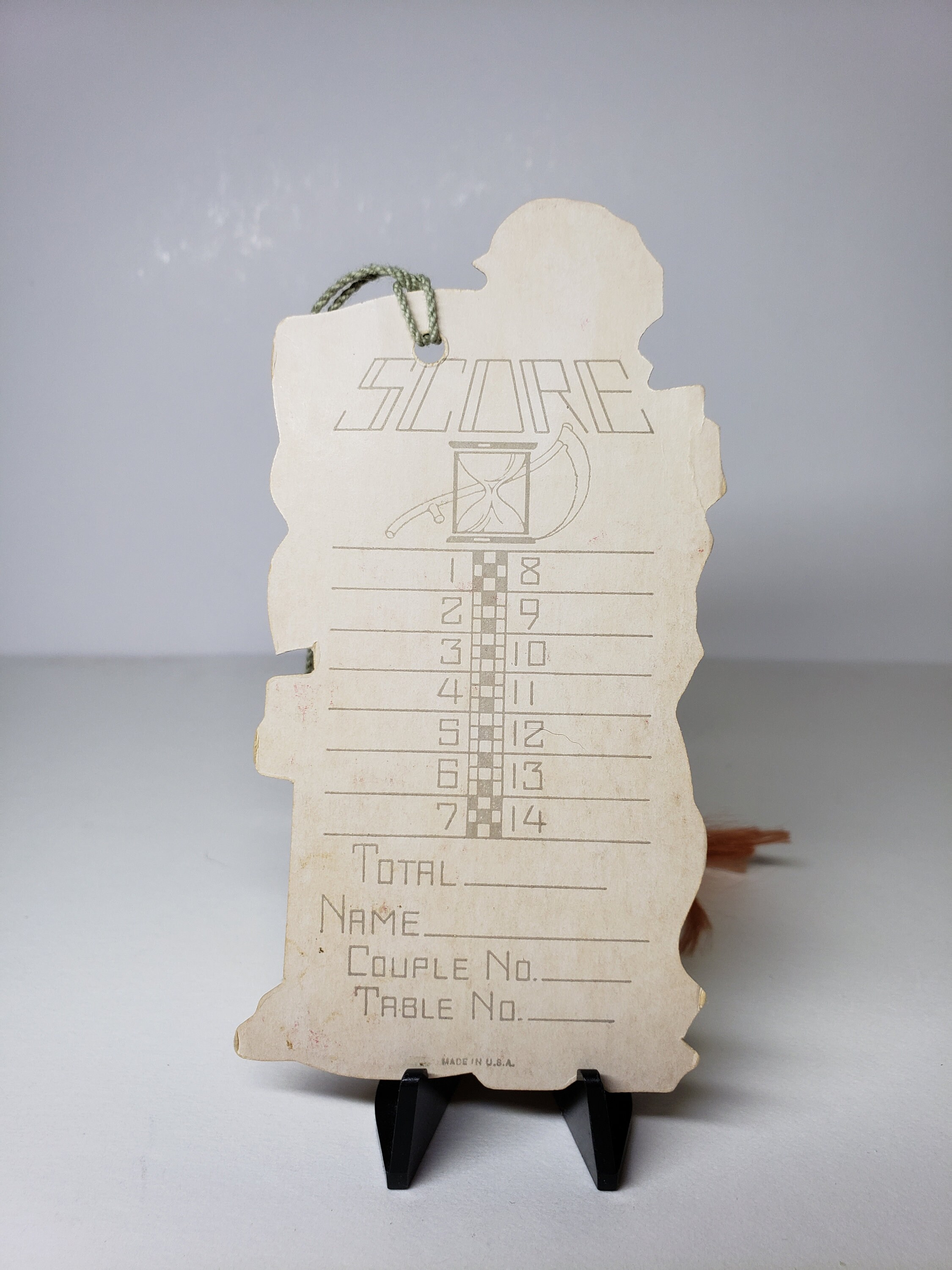 Art Deco 1930's Die Cut Gold Gilded Unused Bridge Tally Card New Years ...