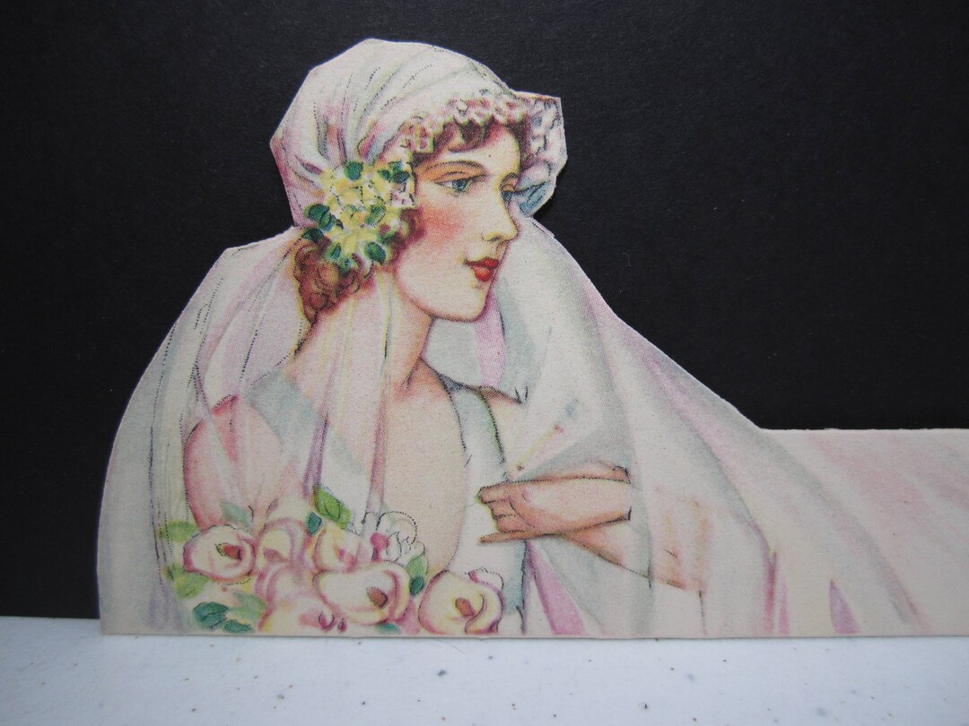Gorgeous Unused Art Deco 1920's-30's Die Cut Henderson Line Wedding ...