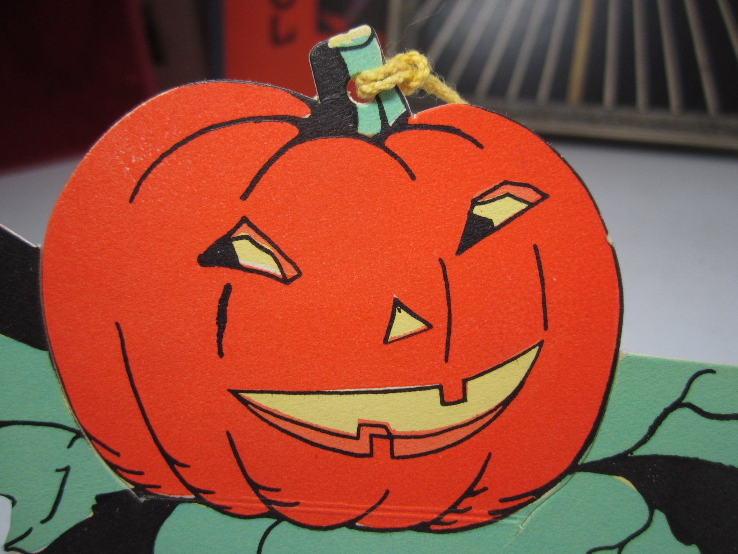 1920's-30's Unused Rust Craft Die Cut Colorful Halloween Bridge Tally ...