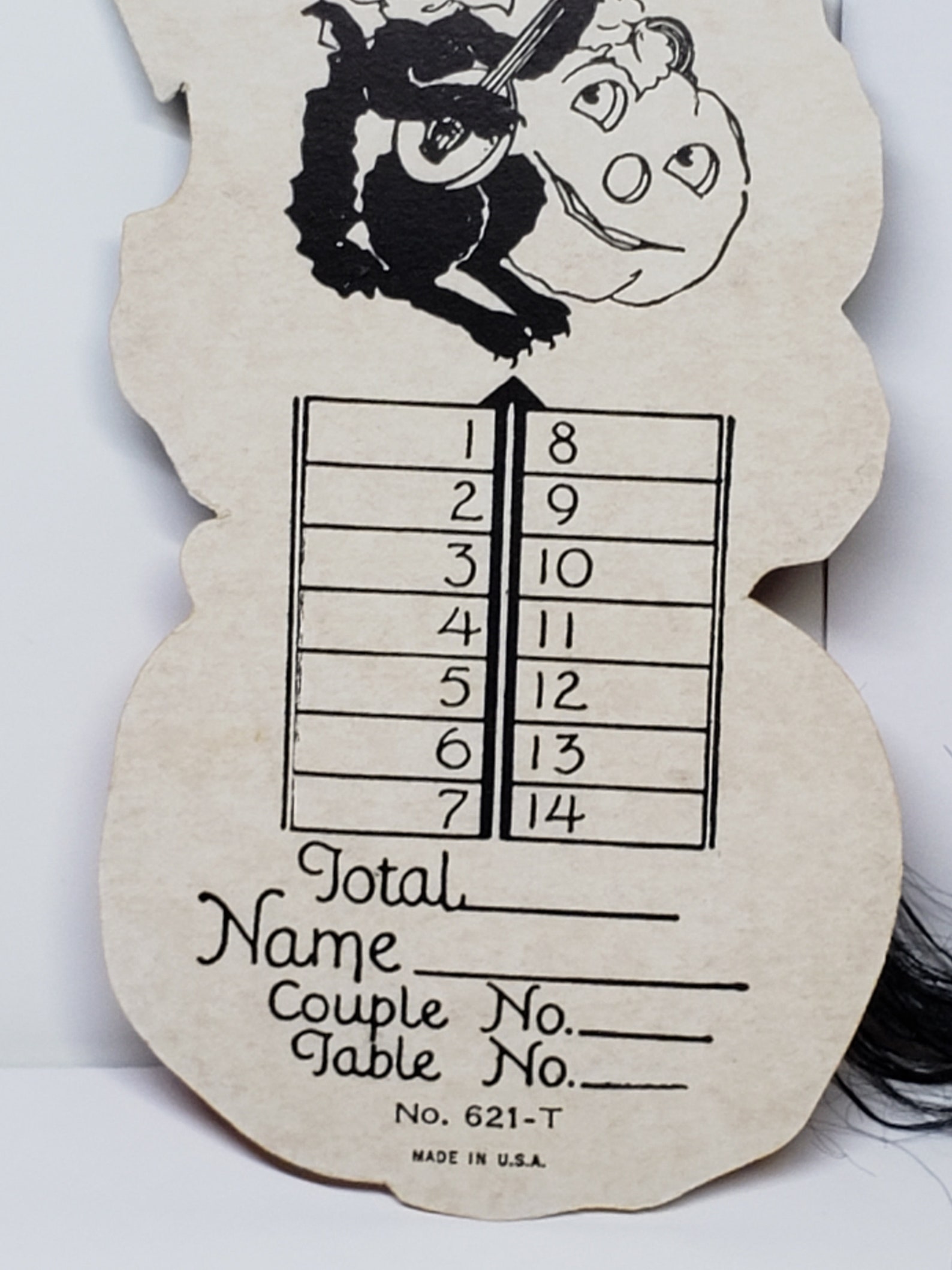 Vintage Unused 1930's Die Cut Silver Gilded Halloween Bridge Tally ...