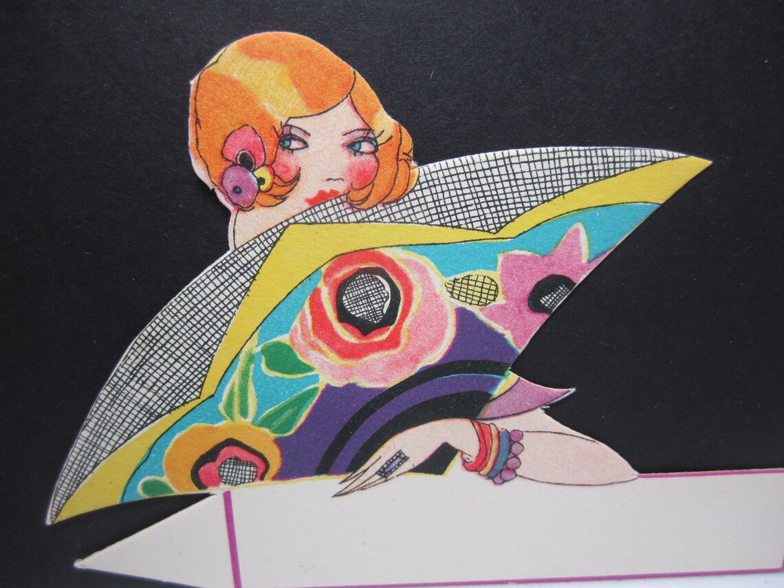 Gorgeous Art Deco 1920's Unused Die Cut the Henderson Line Place Card ...
