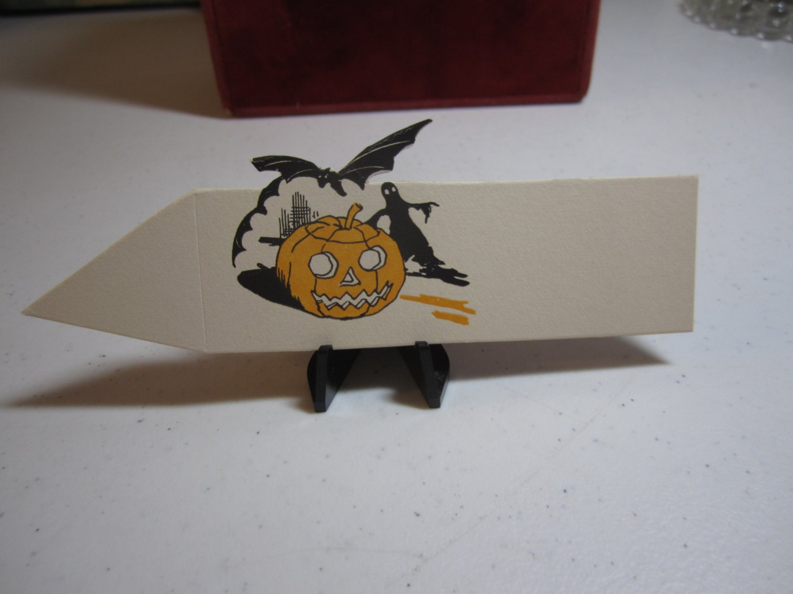 Vintage Unused 1920's Die Cut Halloween Place Card Jack O' Lantern ...