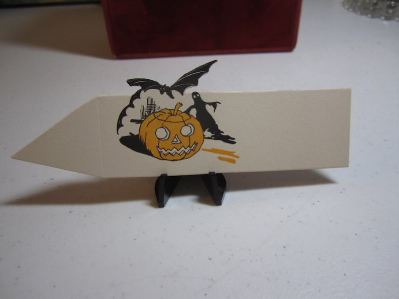 Vintage Unused 1920's Die Cut Halloween Place Card Jack O' Lantern ...