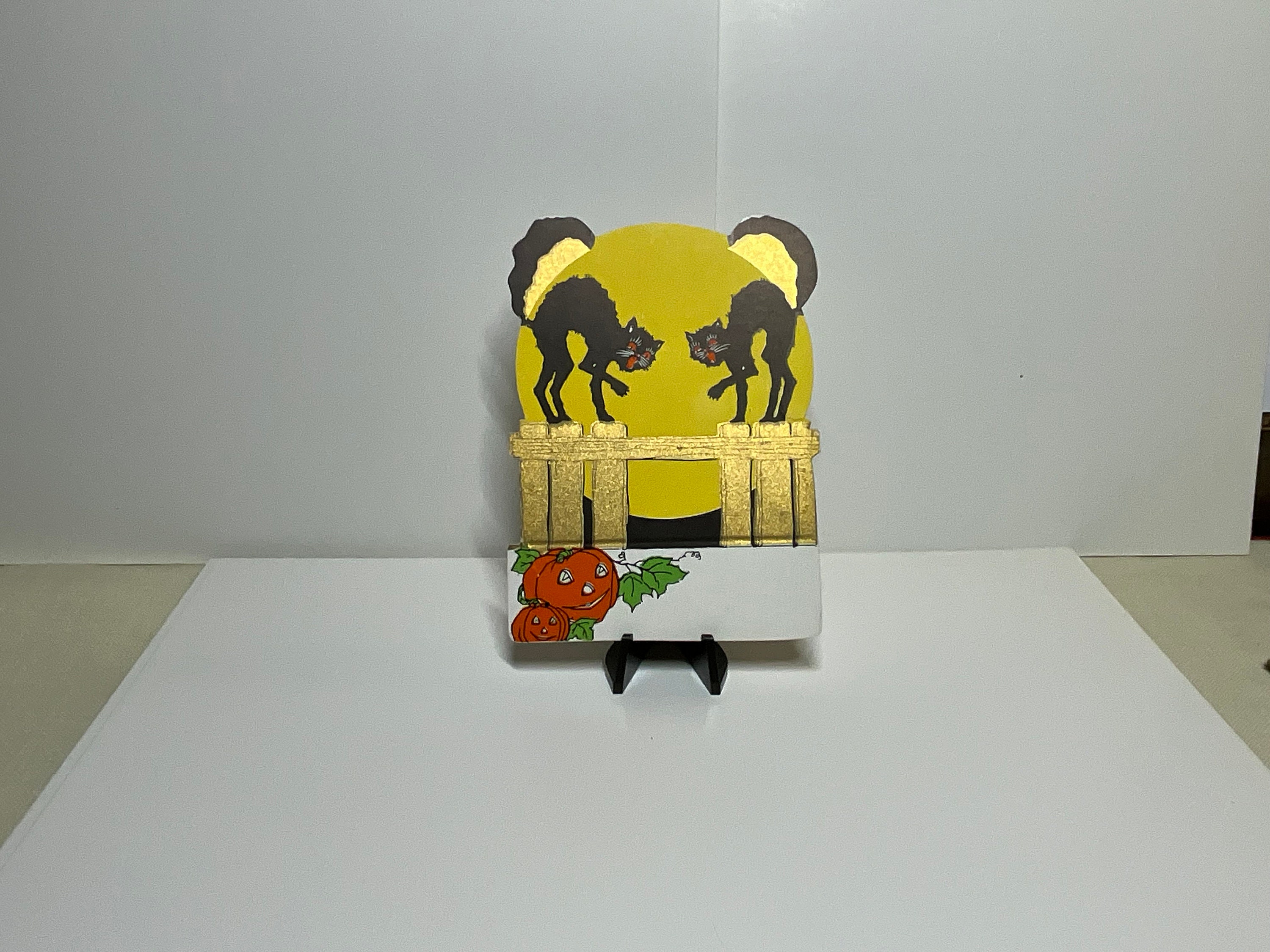 Art Deco 1930's Whitney Unused Die Cut Gold Gilded Halloween Place Card ...