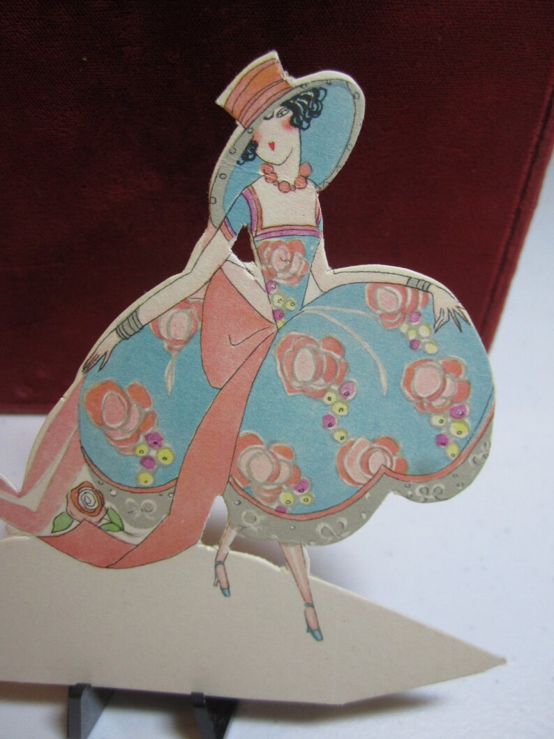 1920's Unused Art Deco Die Cut Wedding Theme Place Card - Etsy
