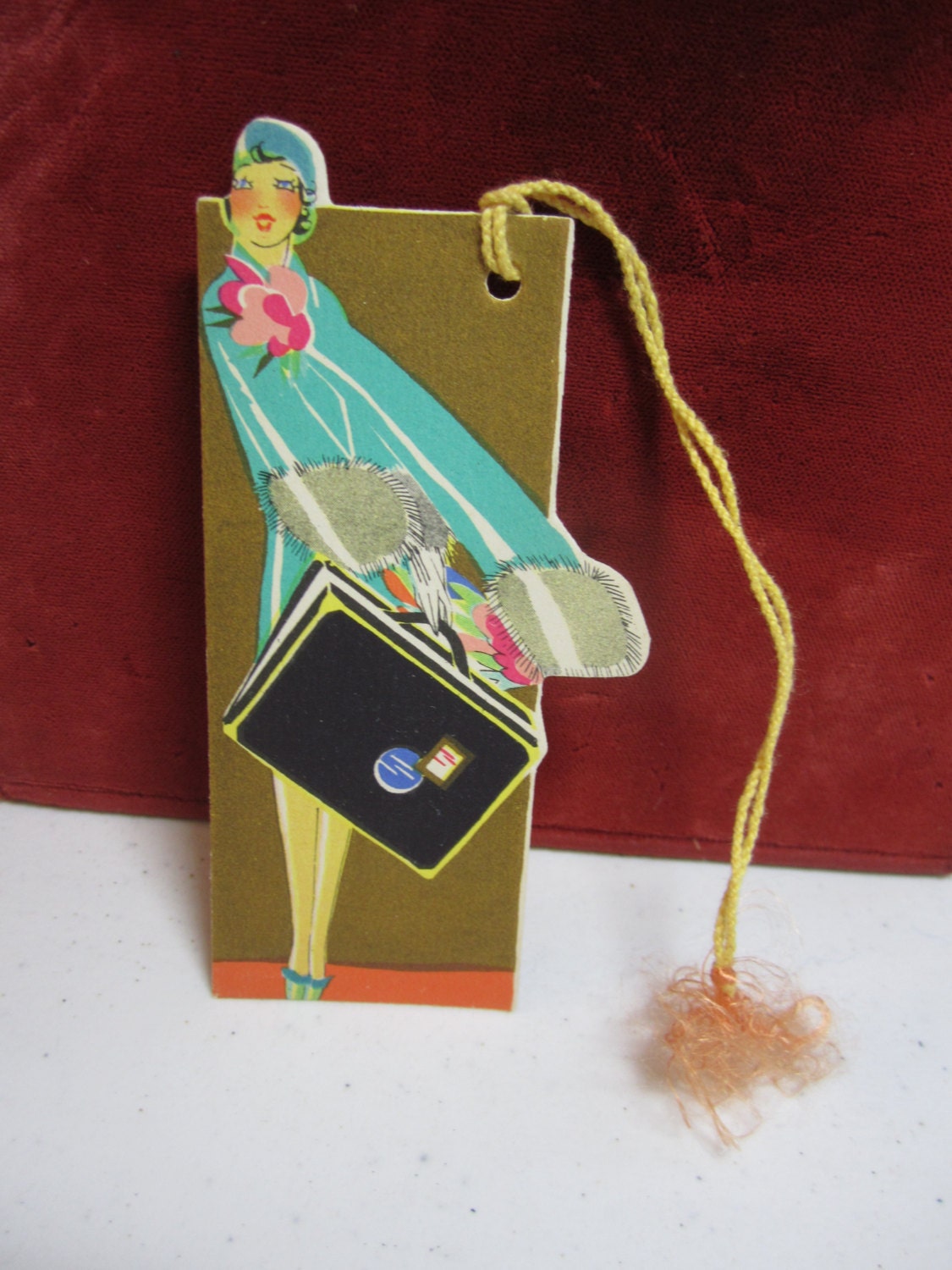 1920's Art Deco Die Cut Gold Gilded Unused Buzza Bridge Tally Card ...