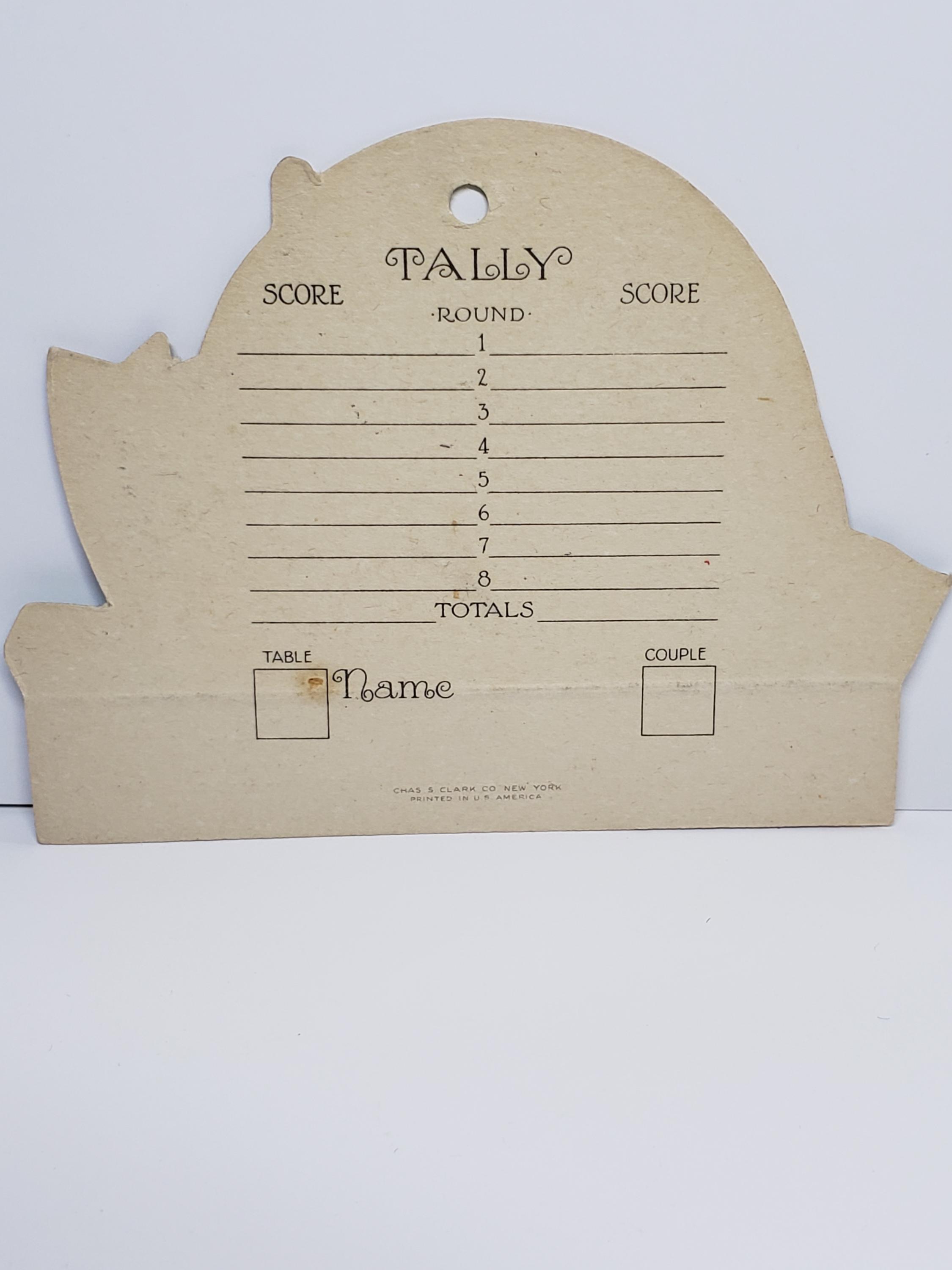Vintage Unused 1920's Die Cut Halloween Bridge Tally Place Card Jol ...