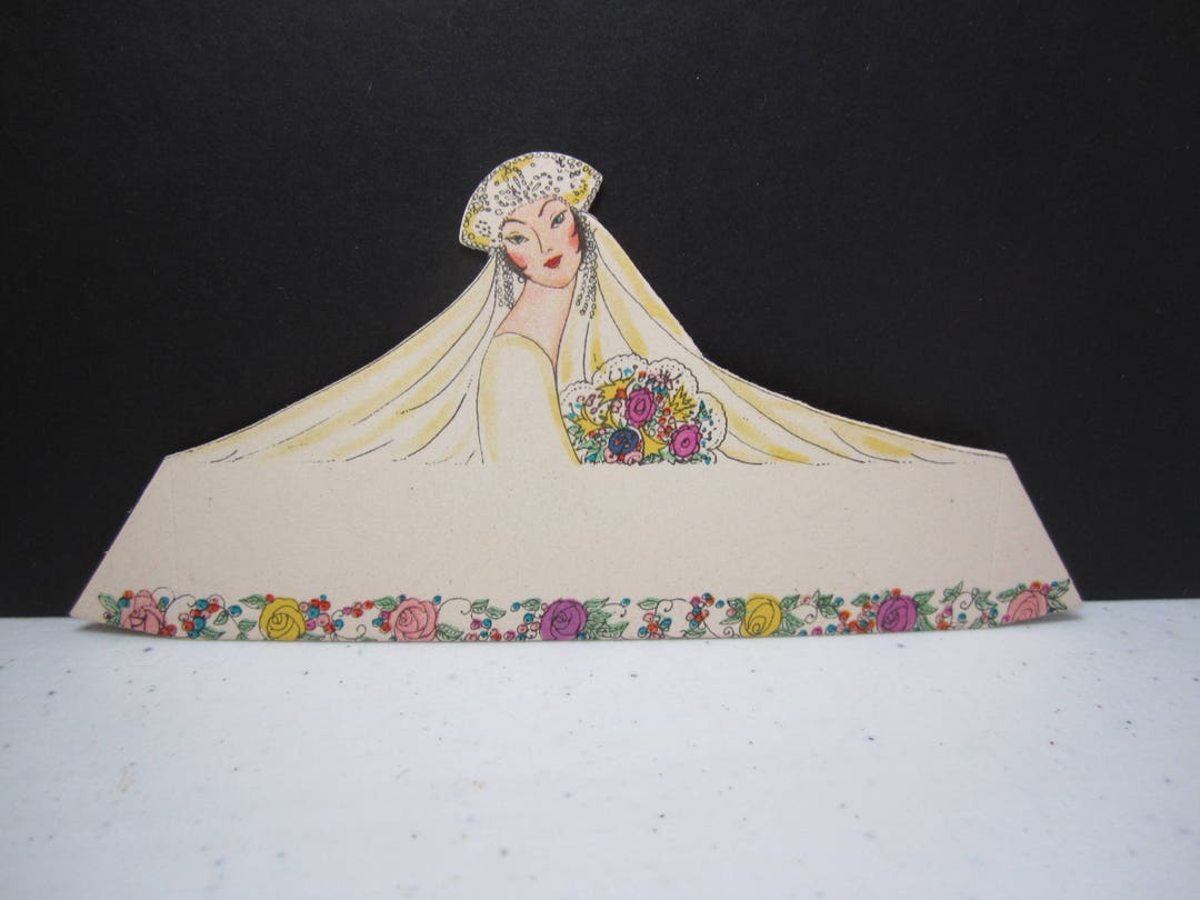 Fantastic Unused Art Deco 1920's-30's Die Cut Henderson Line Wedding ...