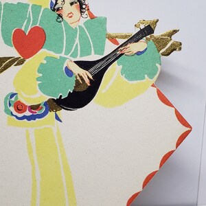 Art Deco Unused 1920's-30's Die Cut Gold Gilded Buzza Bridge Tally Card ...