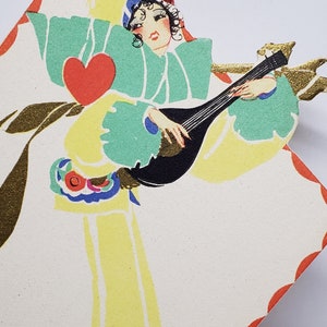 Art Deco Unused 1920's-30's Die Cut Gold Gilded Buzza Bridge Tally Card ...