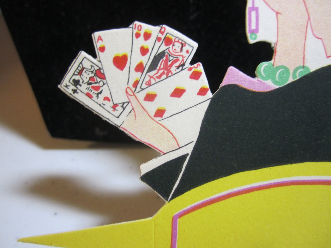 1920's-30's Extreme Art Deco Die Cut Bridge Tally and Place Card Deco ...