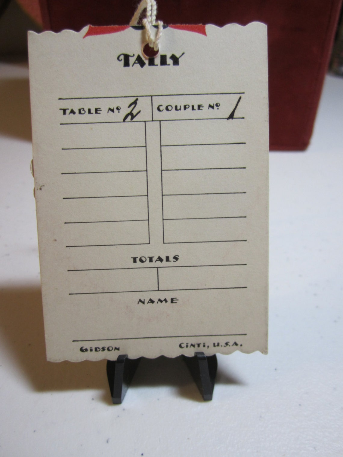 1930's Art Deco Unused Gibson Bridge Tally Card Silhouette of Lady on ...