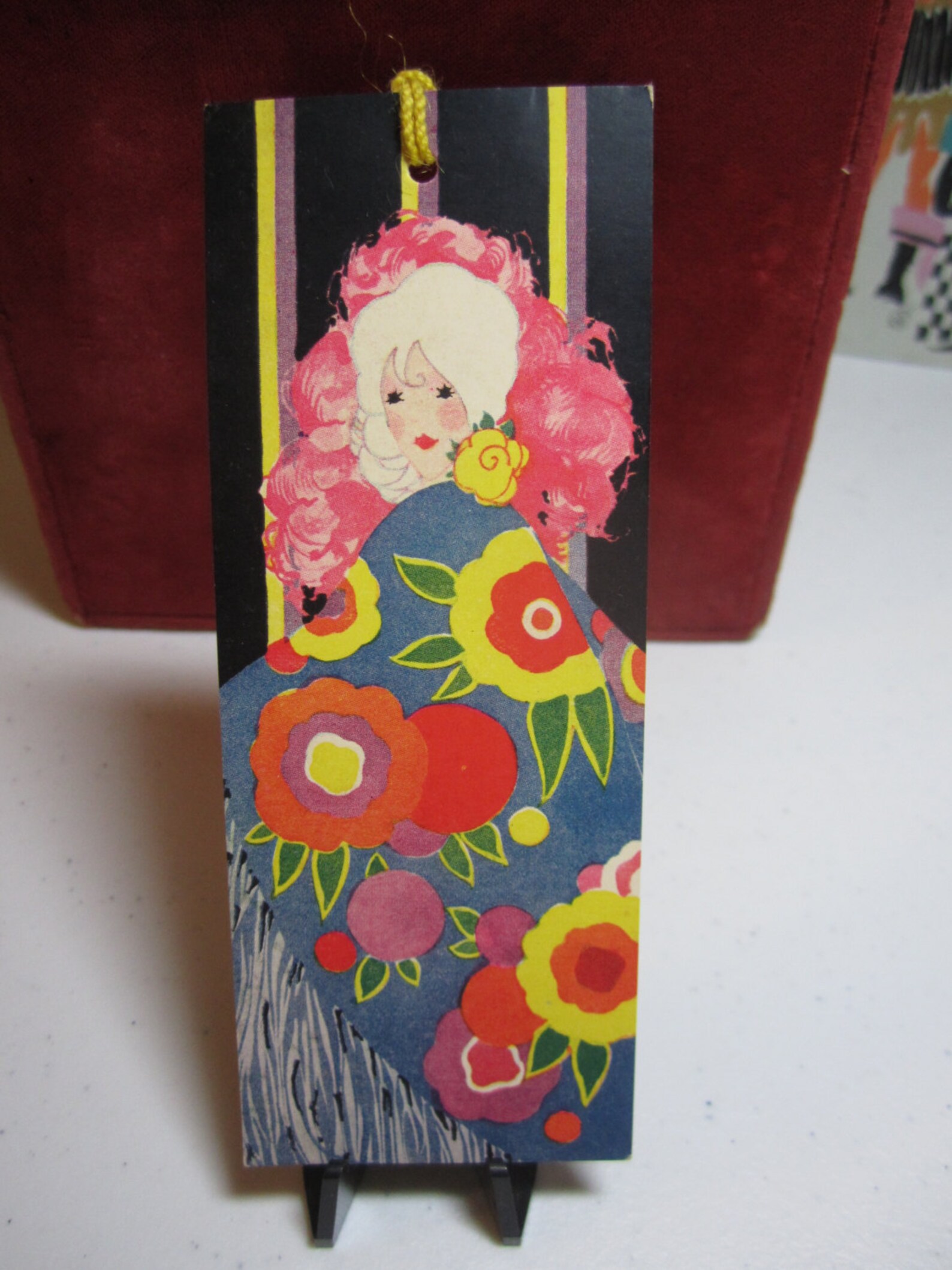 Gorgeous 1920s Art Deco Unused Bridge Tally Card Platinum Haired Lady ...