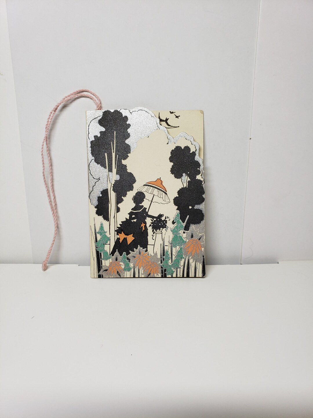 Very Pretty Unused Art Deco 1930's Die Cut Silver Gilded Bridge Tally ...