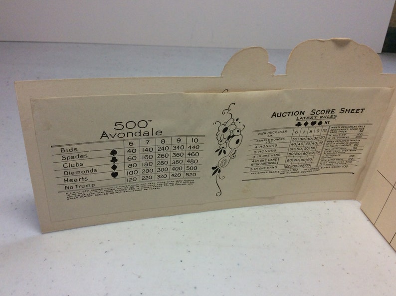 Colorful Art Deco 1920's-30's Unused Henderson Line Die Cut Bridge ...