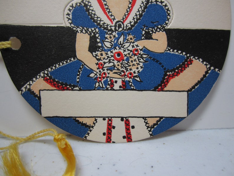 Very Pretty Unused Art Deco Die Cut Round Shaped Norcross 1930's Bridge ...