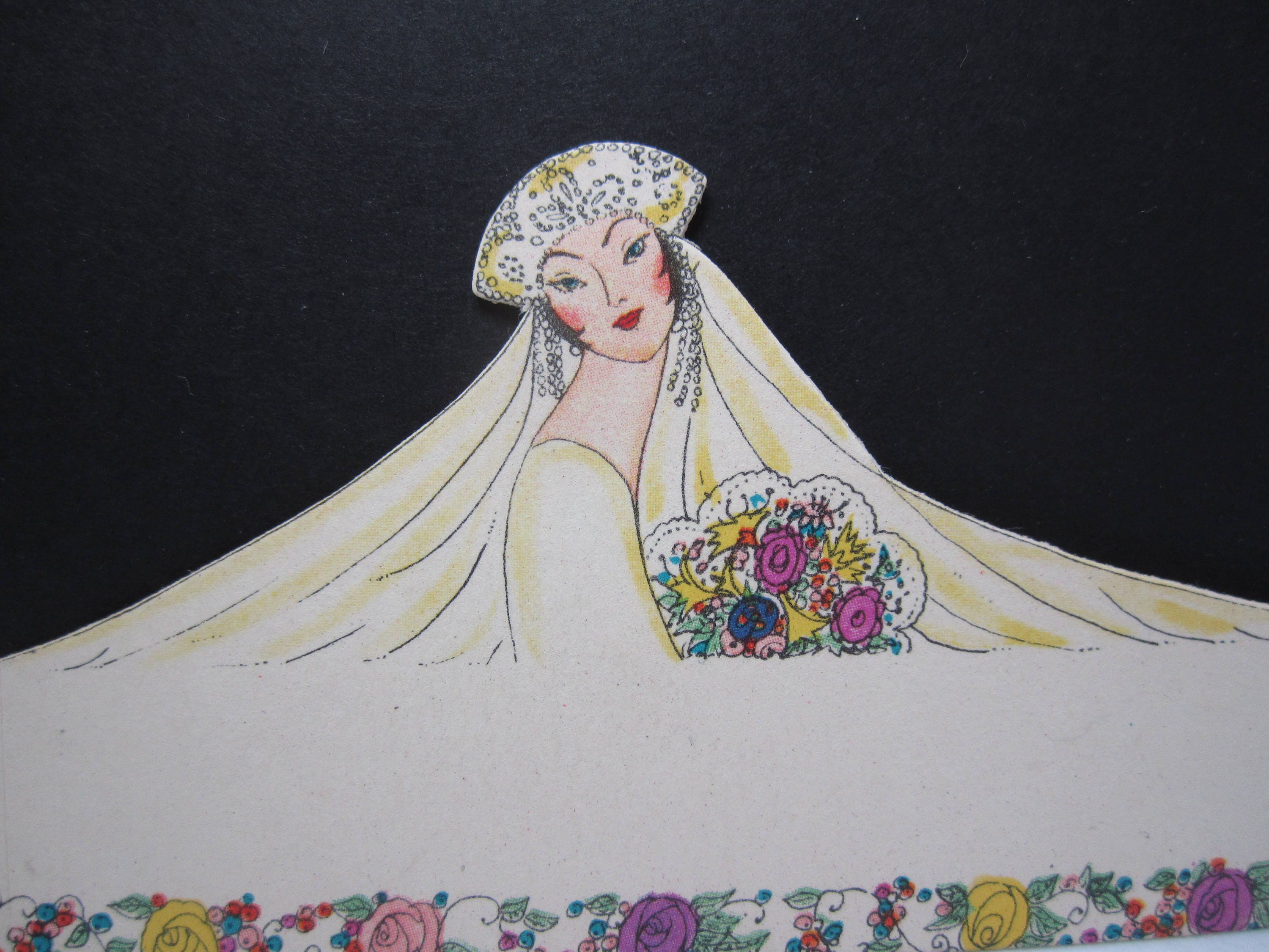 Fantastic Unused Art Deco 1920's-30's Die Cut Henderson Line Wedding ...