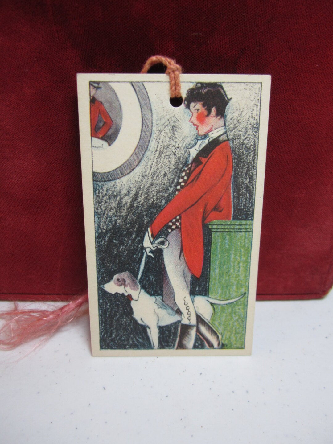 1920's- 30's Gibson Die Cut Unused Art Deco Bridge Tally Lady Wearing ...