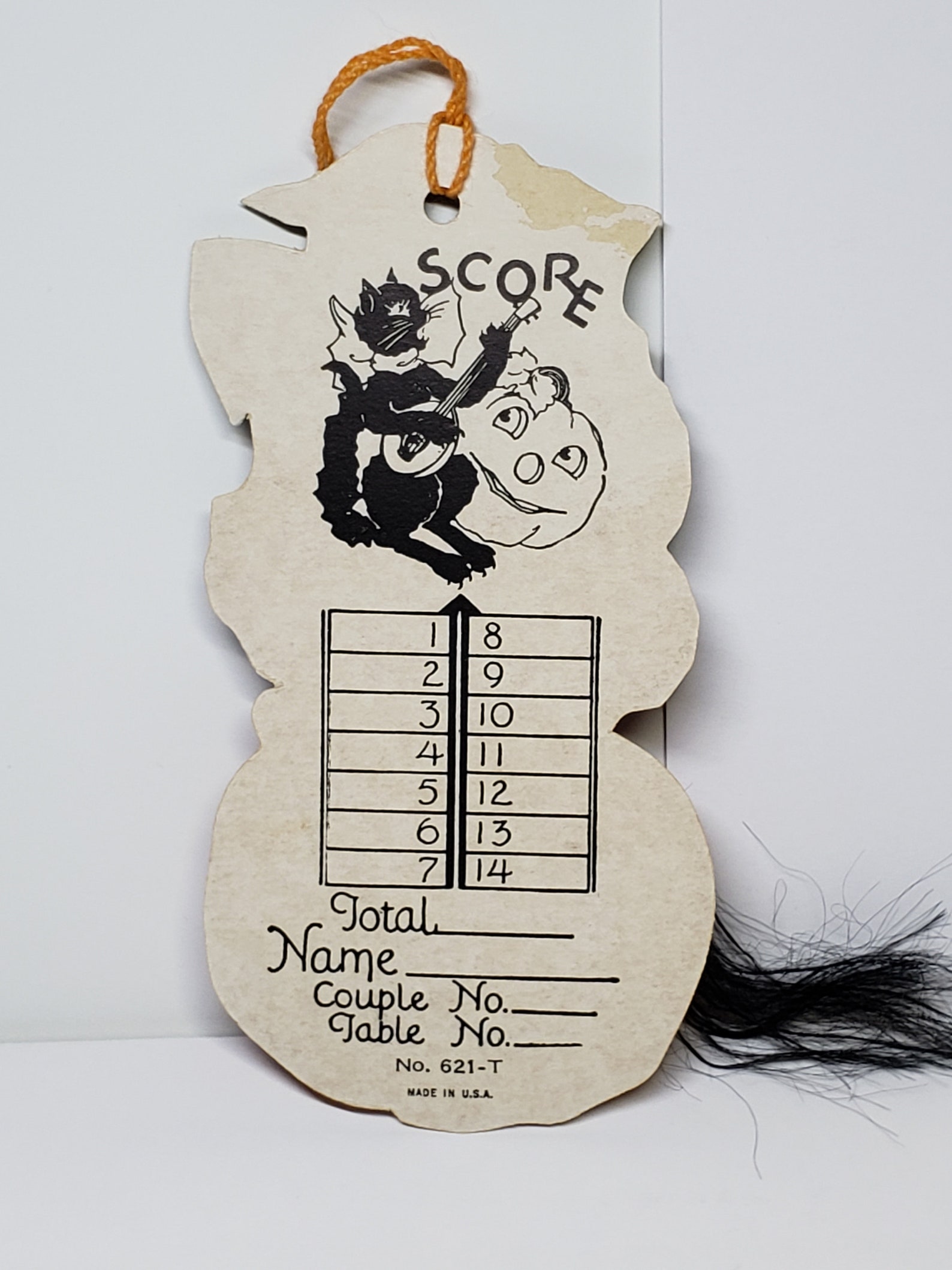 Vintage Unused 1930's Die Cut Silver Gilded Halloween Bridge Tally ...