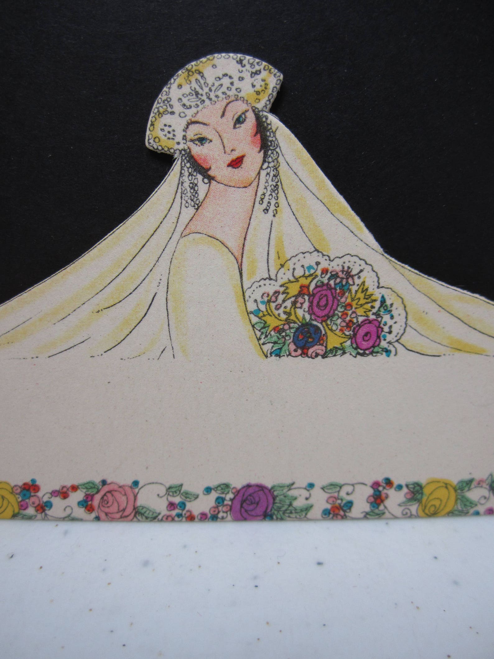 Fantastic Unused Art Deco 1920's-30's Die Cut Henderson Line Wedding ...