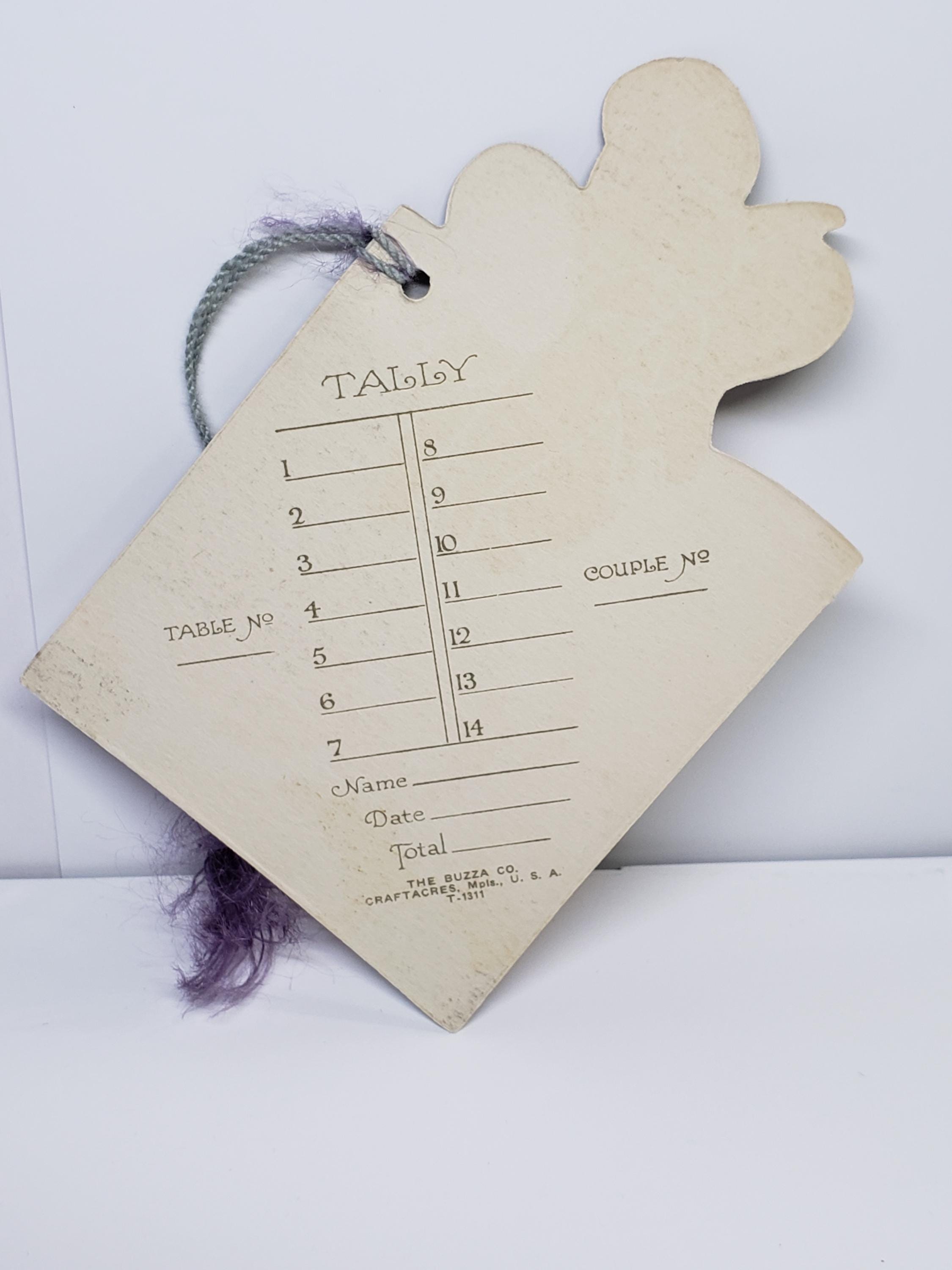 Art Deco 1920's-30's Die Cut Gold Gilded Buzza Bridge Tally Card of ...