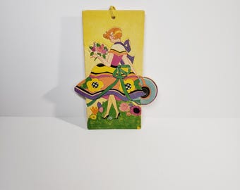 Gorgeous Unused Vintage 1920's-30's Die Cut Bridge Tally Card Deco Lady ...