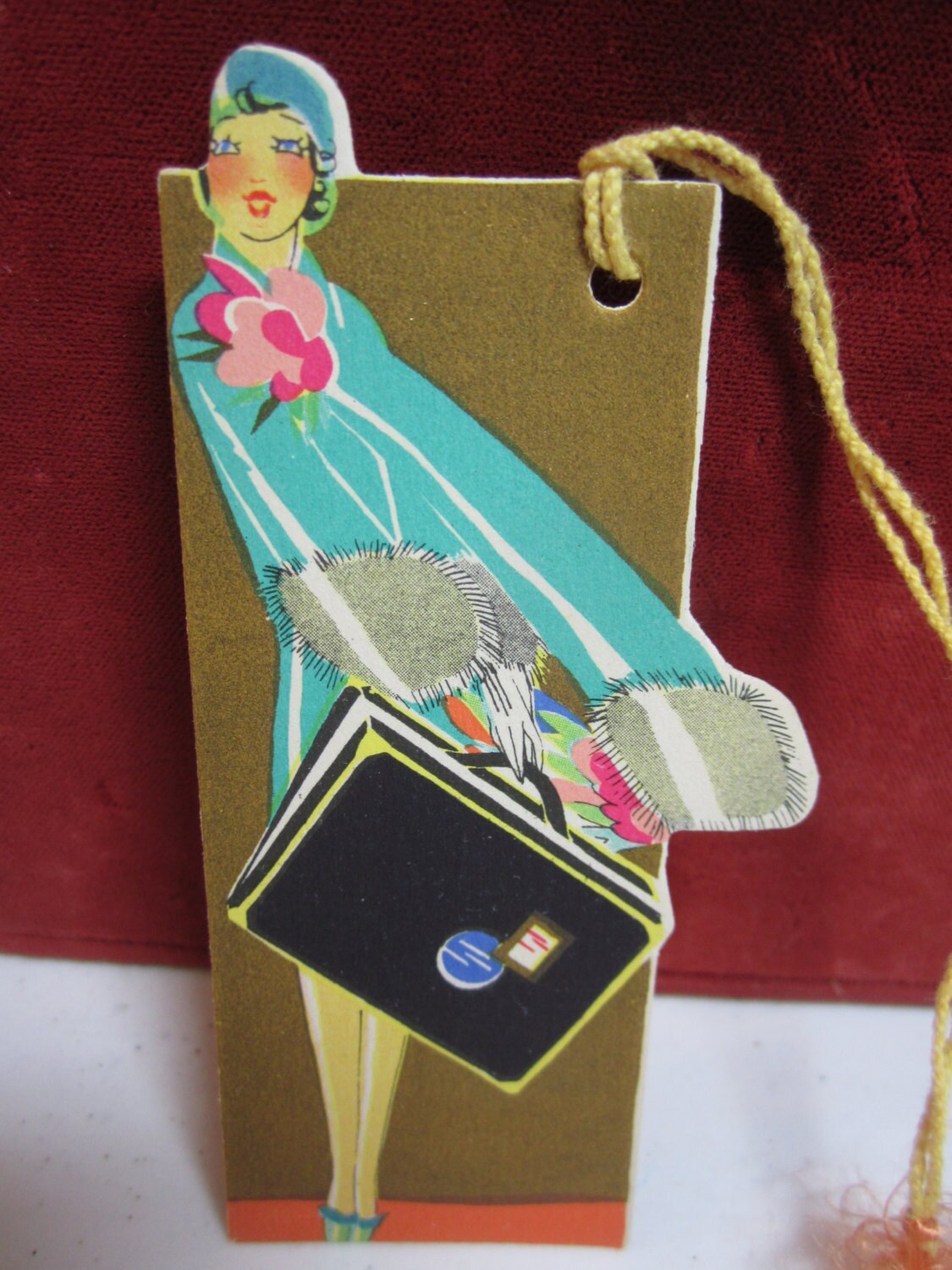1920's Art Deco Die Cut Gold Gilded Unused Buzza Bridge Tally Card ...