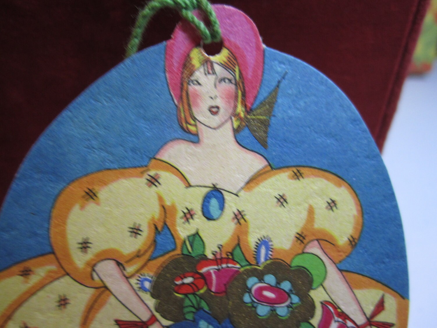 1920's Art Deco Die Cut Bridge Tally Card Gorgeous Girl in - Etsy Canada