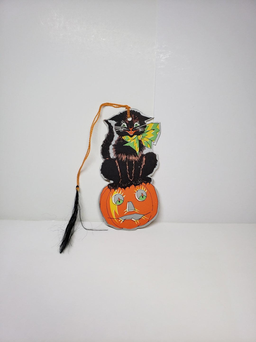 Vintage Unused 1930's Die Cut Silver Gilded Halloween Bridge Tally ...