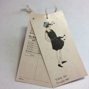 Art Deco Unused Die Cut Early 1920's Bridge Tally Pretty Lady W/bobbed ...