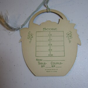 Art Deco Gibson Die Cut Unused Bridge Tally Card Black Basket With ...