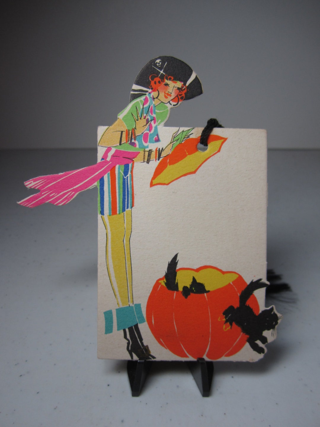 Vintage 1920's-30's Unused Art Deco Buzza Die Cut Halloween Bridge ...