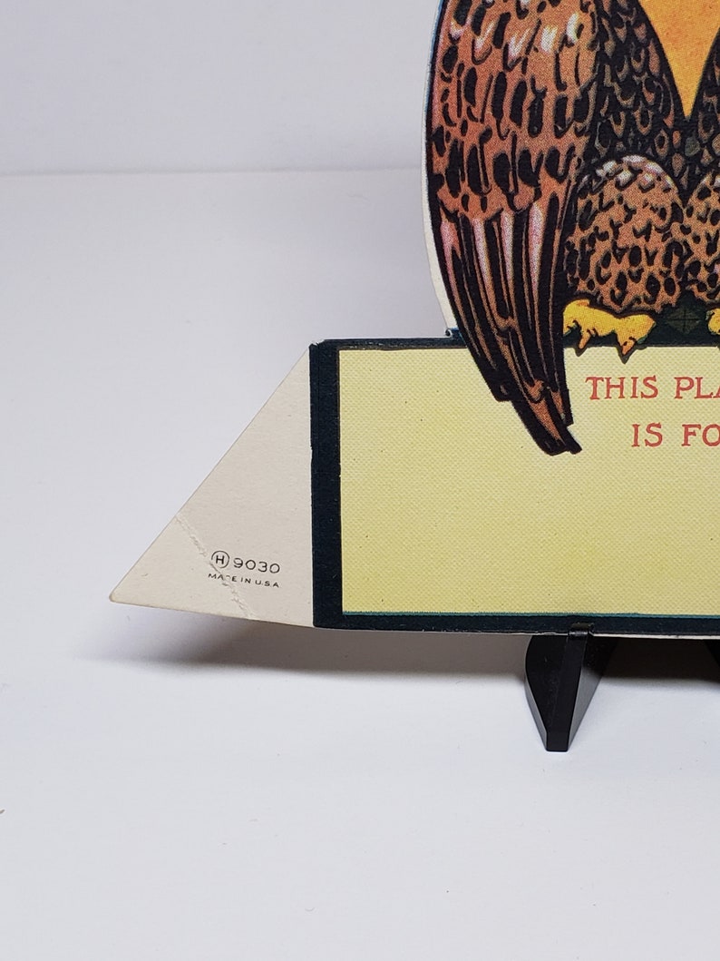 Vintage Unused 1940's Die Cut Hallmark Halloween Place Card Colorful ...